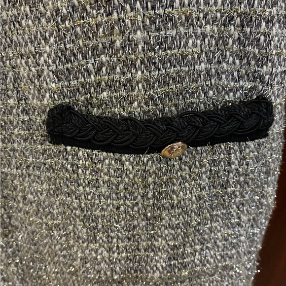 Maje Metallic cotton-blend tweed mini dress - Picture 10 of 11